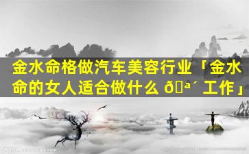 金水命格做汽车美容行业「金水命的女人适合做什么 🪴 工作」
